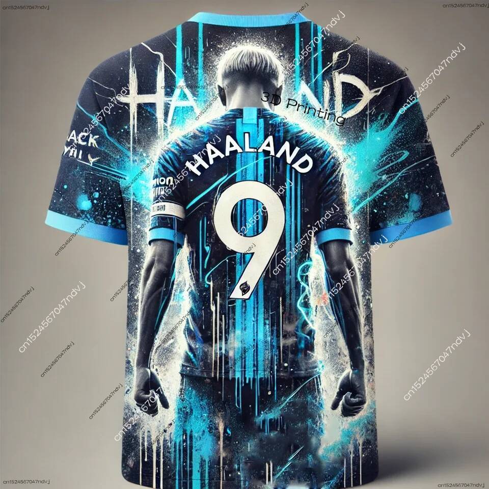 New arrivals Men Summer Football Jersey Haaland No. 9 เสื้อฟุตบอลพิเศษกีฬากลางแจ้งแขนสั้นชุดเจอร์ซีย