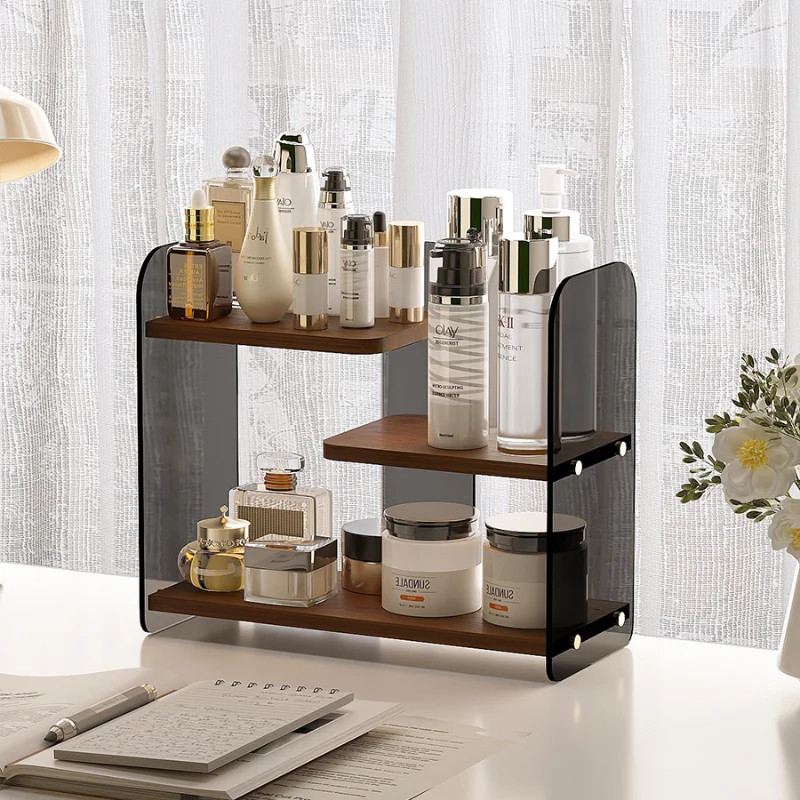 Desktop Storage Box Skincare Product Storage Rack Dressing Table Lipstick Mask Bathroom Table Shelf