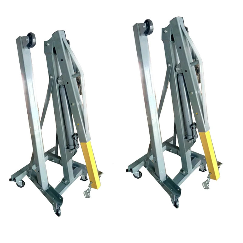 2 Ton Ordinary Hydraulic Folding Small Crane Single Crane Automobile Engine Hanger Crane Manual Mob