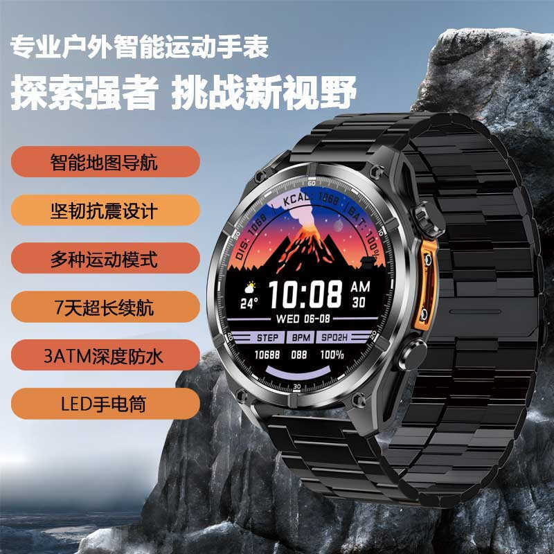 Top Match Multi-Function Sports Smart Watch WeChat Alipay นําทางแสงบลูทูธโทร
