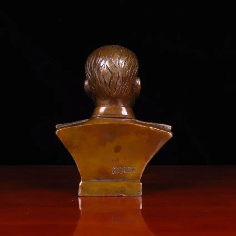 6.5'' Russian Leader Joseph Stalin Bust Bronze Statue