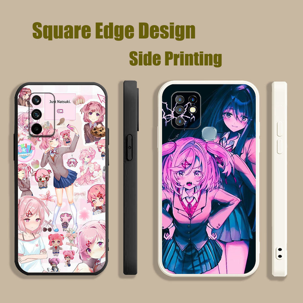 ปลอกสําหรับ Vivo S1 V21e Y76 Y73 V25e doki doki วรรณกรรม club natsuki Yuri BOW11 เคสโทรศัพท์ขอบสี่เห