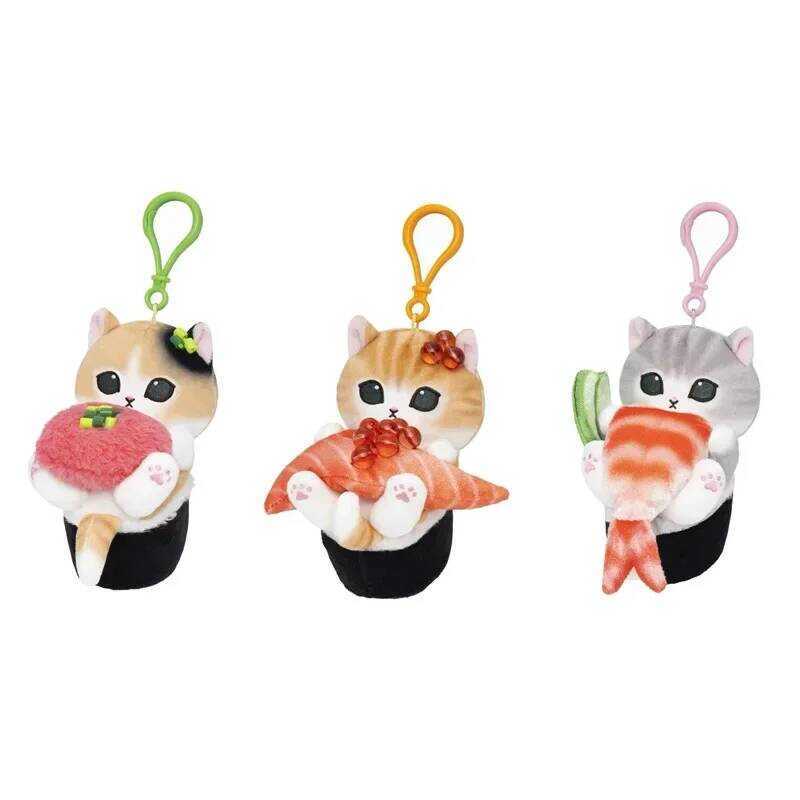 C Caroon Mofusand Kawaii Shark Ca Keychain Pendan Sushi Salmon Pendan Shark Ca Cross-Dressing Doll