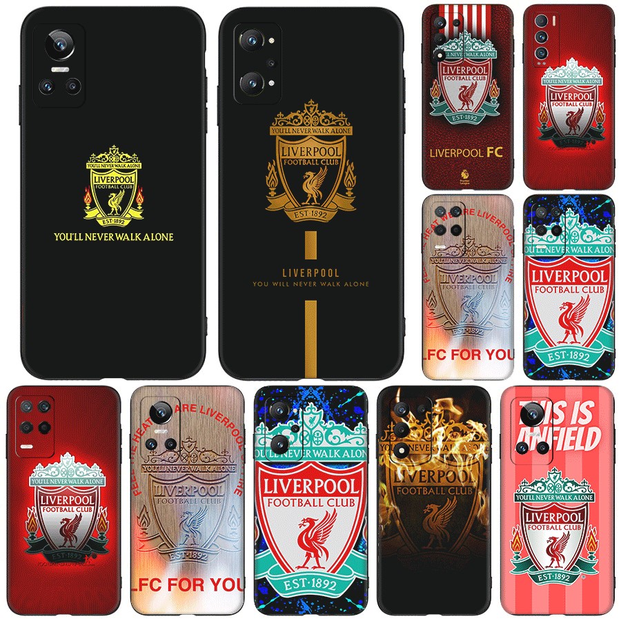 Realme 8S 8i 9i 9 10 Pro Plus 12 12X เคสโทรศัพท์ TPU ฝาครอบป้องกันแบบนุ่ม Liverpool Club (C-2)