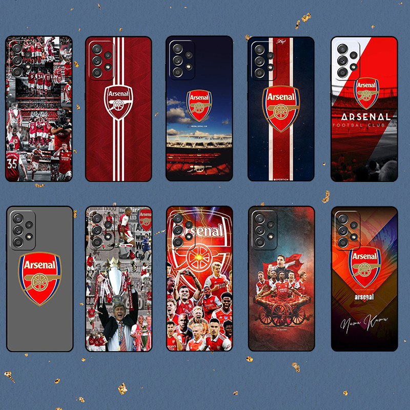 สําหรับ Samsung J2 j4 j5 j6 j7 j730 j8 Plus Prime Arsenal FC เคสโทรศัพท์ TPU สีดํานุ่ม