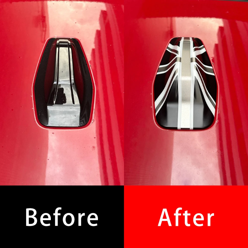 For MINI Countryman JCW U25 The Black Flag Car Exterior Trim Antenna Decoration Cover Sticker Auto