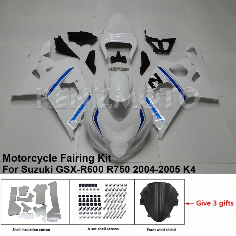 For SUZUKI GSXR 600 750 04-05 K4 K5 Fairing R/Z S4GA14 Motorcycle Set Body Kit decoration Plastic G