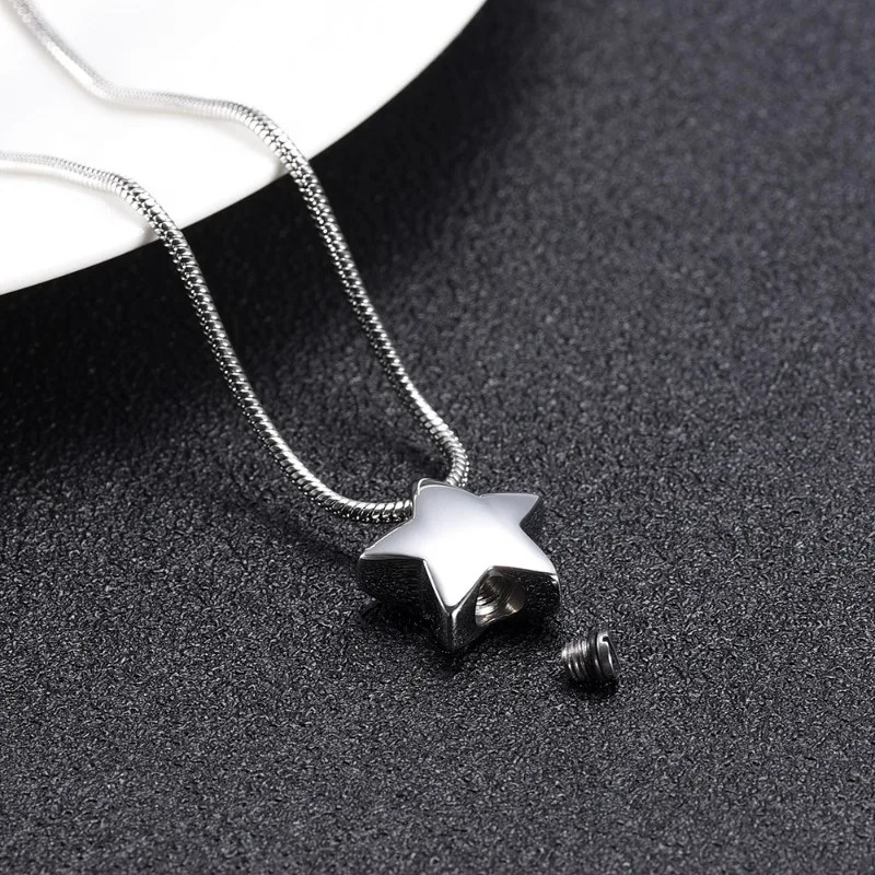 Mini Cremation Urn Necklace for Pet Ashes, Stainless Steel, Ash Pendant, Body Decoration