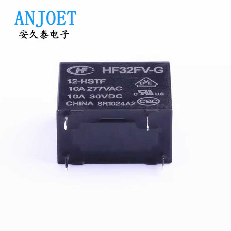 รีเลย์ไฟเดิม HF32FV-G-5 12 24-HSTF หนึ่งชุดเปิดปกติ 4 Pins 10A DC5V 24V