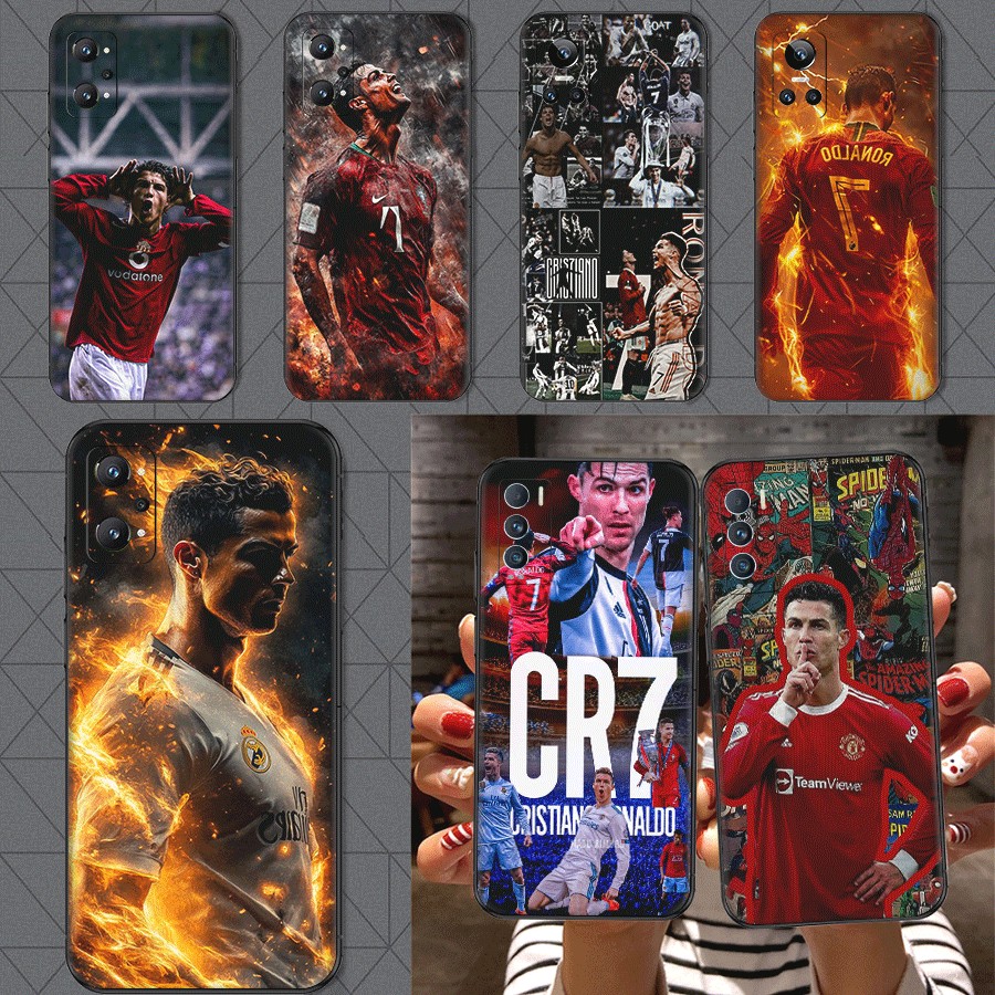 Realme 3 5 6 7 8 Pro 5i 5s Q 6i 7i ความเข้ากันได้เคสโทรศัพท์ TPU นุ่มฝาครอบป้องกัน Cristiano Ronaldo