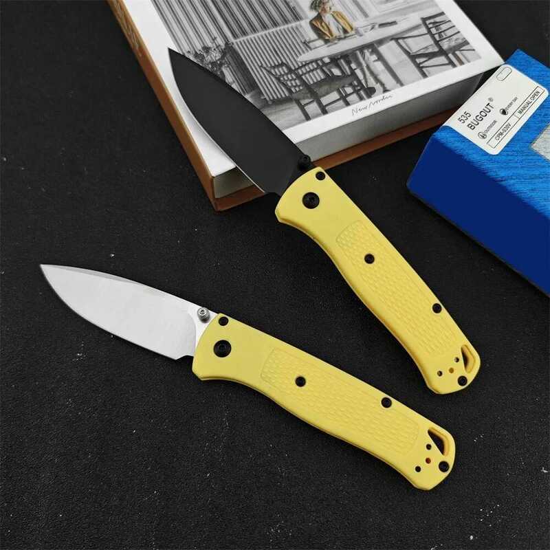 C 535 Bugout High Quality Folding Pocket Knife 440C Steel Blade Nylon Fiber Handle Outdoor Knife Ca