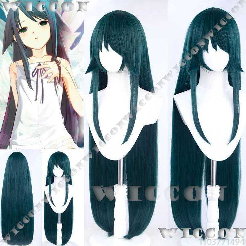 วิกผมสีเขียว 100 cm สำหรับคอสเพลย์ Saya no Uta พร้อมเครื่องประดับและเสื้อผ้าสำหรับปาร์ตี้ฮาโลวีน
