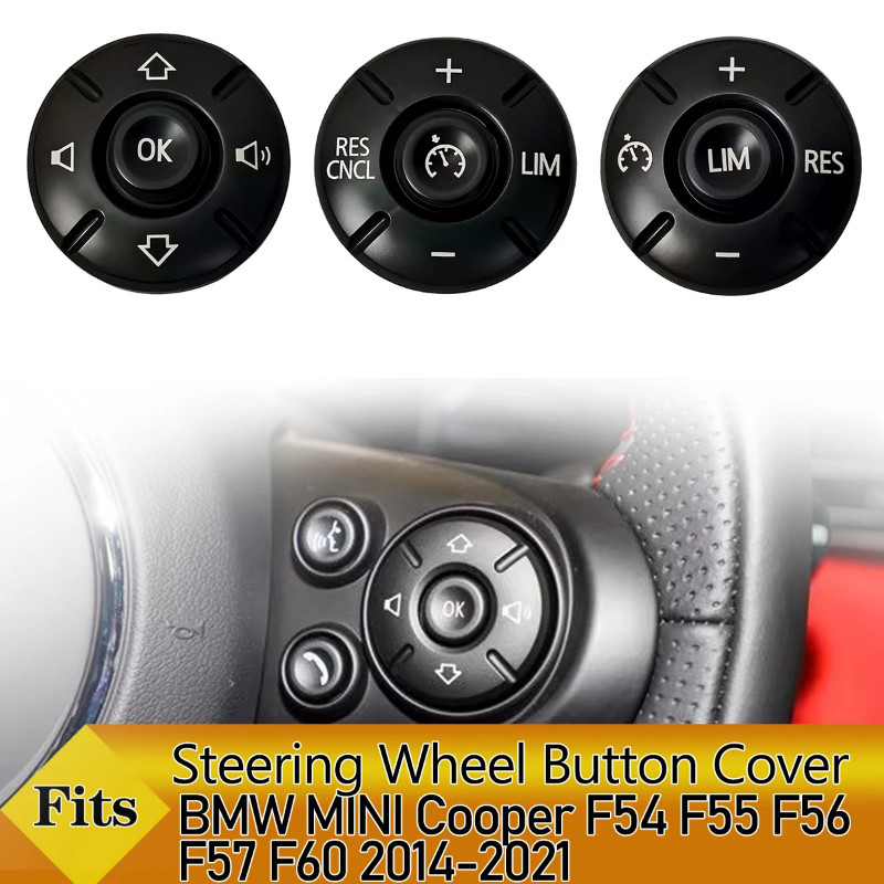 Steering Wheel Multifunction Cruise Control Volume Adjust Button Cover For BMW MINI Cooper Countrym