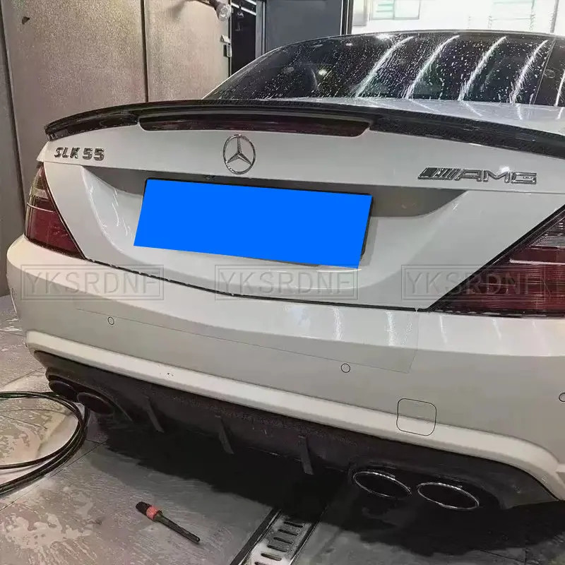 R171 R172 carbon fiber and gloss black rear spoiler for Mercedes Benz SLK class R171 2004 - 2010 SL