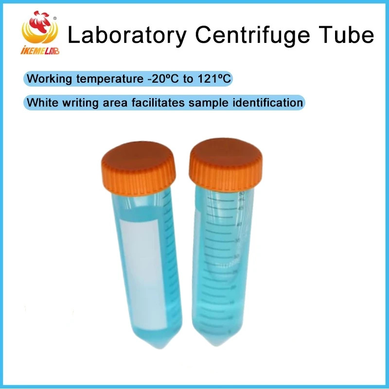IKEME 25pcs Plastic Centrifuge Tube 15/50ml Pcr Prp Transparent Plastic Tube Screw Cap Culet Test T