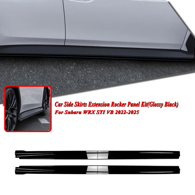 Car Side Skirt Extension Exterior Lower Spoiler Splitter For Subaru WRX STI VB 2022 2023 2024 2025