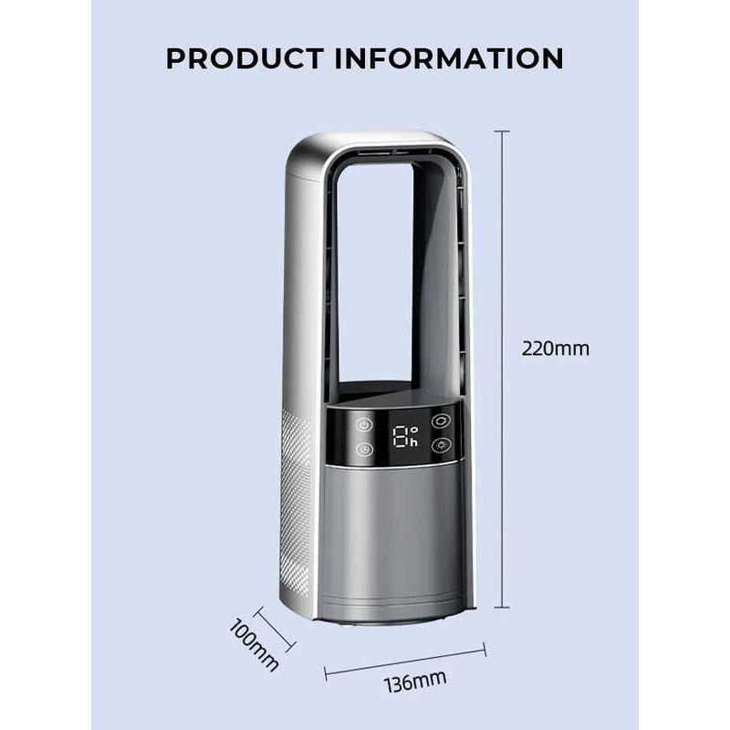 Portable Mini Air Conditioner USB Air Cooler Bladeless Electric Fan 4-speed Silent Timed Air Conditi