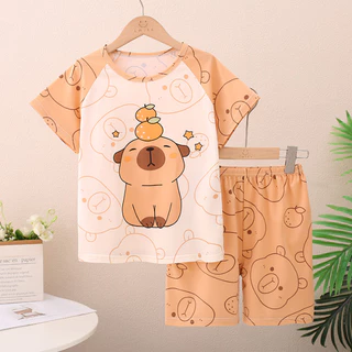 Eid Mubarak ชุดเด็กชายหรือหญิงแขนสั้นคอกลม Shin-Chan Loungewear เด็ก Modern Nightclothes สําหรับ 12 - 13 ปี