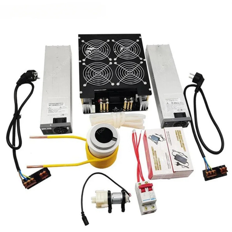5000W ZVS Induction Heater Induction Heating PCB Board Heating Machine + Coil+Pump+ crucible+power