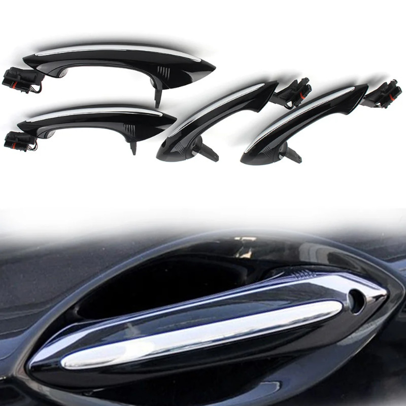 Car Comfort Access Exterior Door Handle w/ Lights For BMW 5 6 7 Series F07 F10 F06 F11 F01 F03 F04