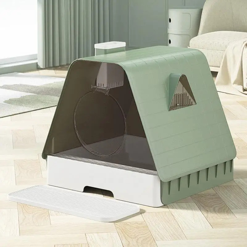 Fully Enclosed Cat Litter Box, Extra Large Deodorant Cat Toilet, Extra Large Feces Basin, Drawer Ty
