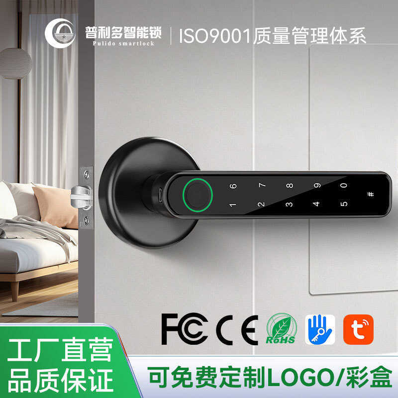 TTLOCK TTLOCK Graffiti ห้องนอน Apartment สมาร์ทล็อค Office ล็อคประตู Hole-Free ล็อคลายนิ้วมือ Room D