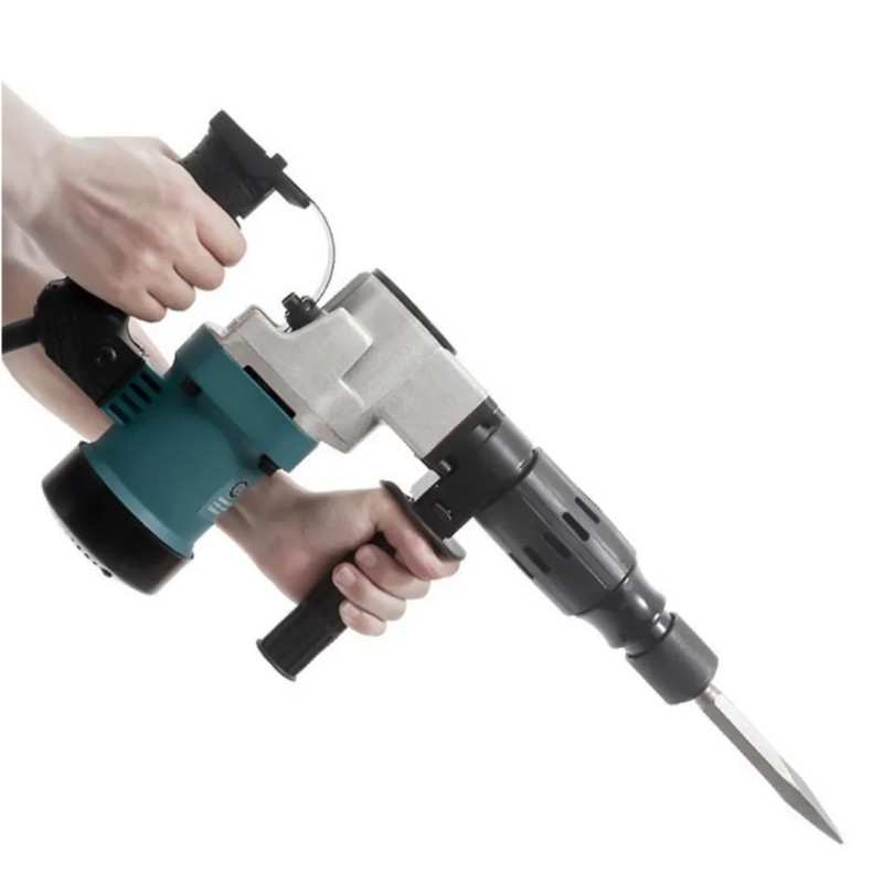 Demolition Hammer 1200W Electric Chipping Hammer with Chisel Flat Bit Set Heavy Duty Rotary Drill S