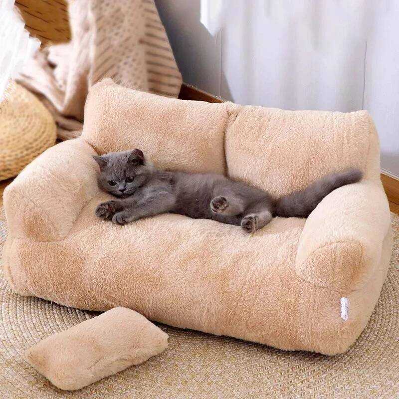 C Ury Cat Bed Sofa Winter Warm Cat Nest Pet Bed For Small Medium Cats Comfortable Plush Puppy Bed P