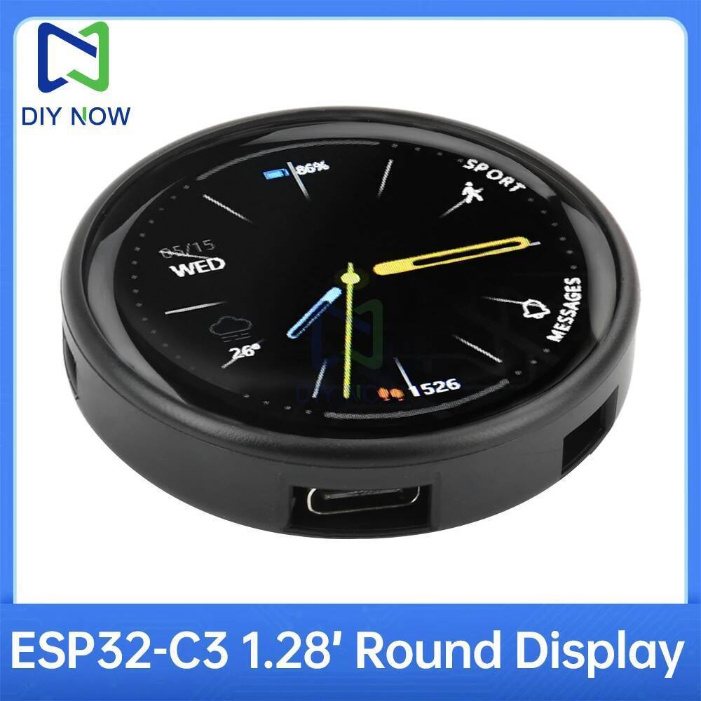 1.28 นิ้วจอแสดงผลวงกลม 240*240 IPS GC9A01 จอแสดงผล ESP32-C3 wifi บลูทูธคณะกรรมการพัฒนาโมดูล onboard 