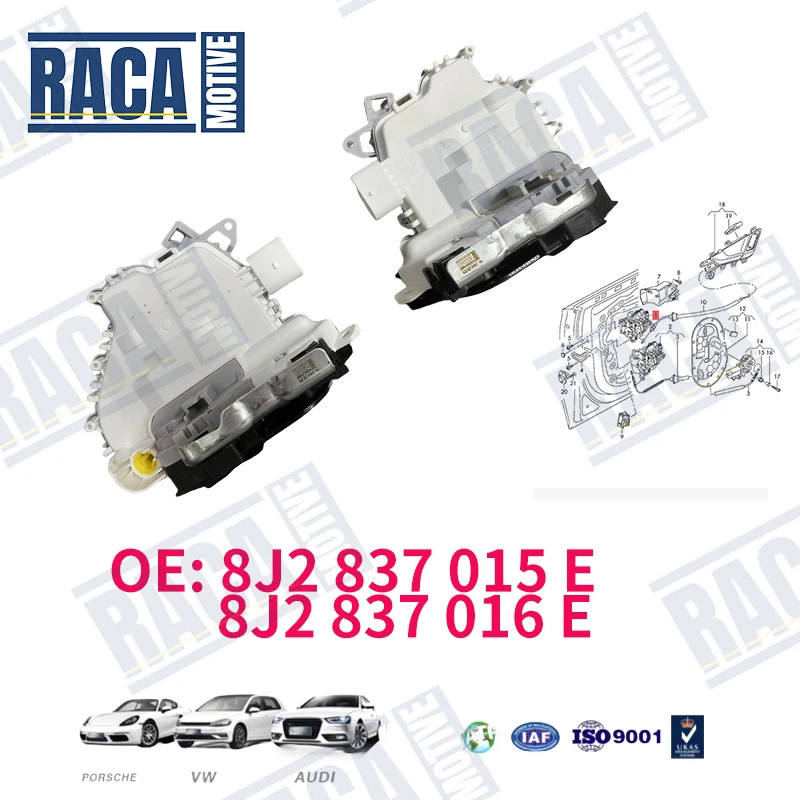 For Audi A4 S4 A5 A6 A8 S5 S7 S8 TT Q3 Q5  Porsche  911 Cayman Front Left Right Door Lock Actuator