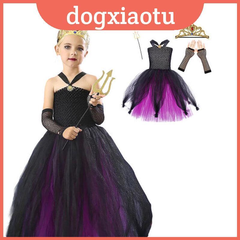 Vampire Ursula Inspired Dress For Girls มีจำหน่ายในหลายขนาด สีสันต่าง ๆ