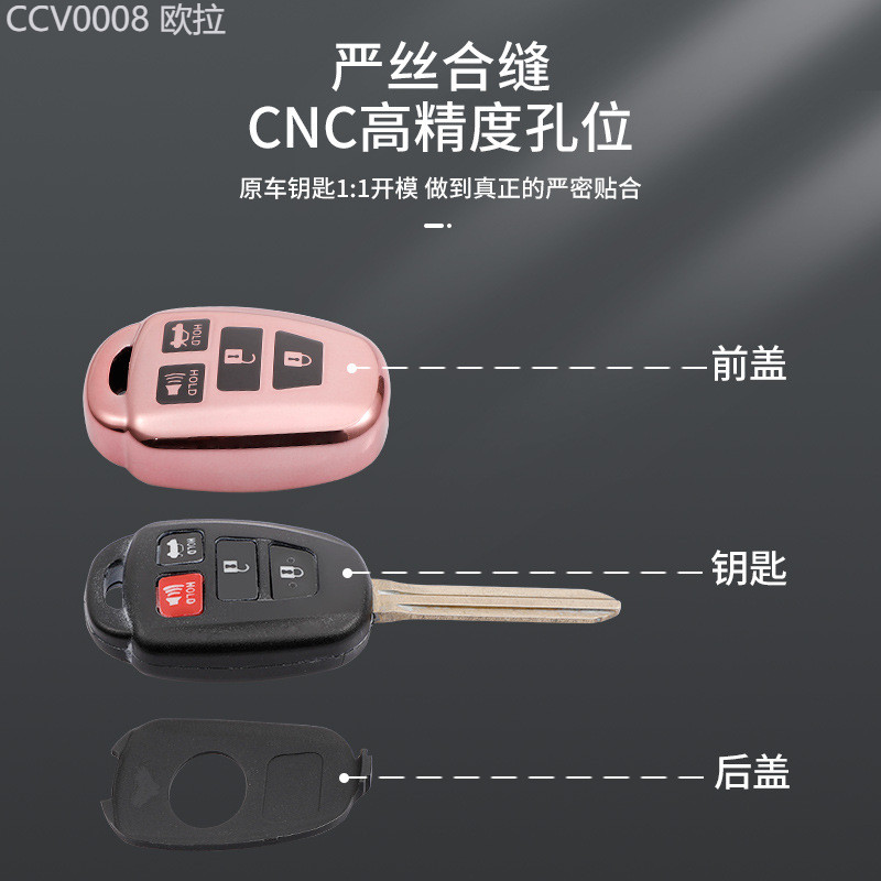 【2024-2025】 เหมาะสำหรับ Toyota FJ Cruiser กระเป๋ากุญแจรุ่นเก่า RAV4 Prado เอาแต่ใจตรงหัวเข็มขัดเปลื