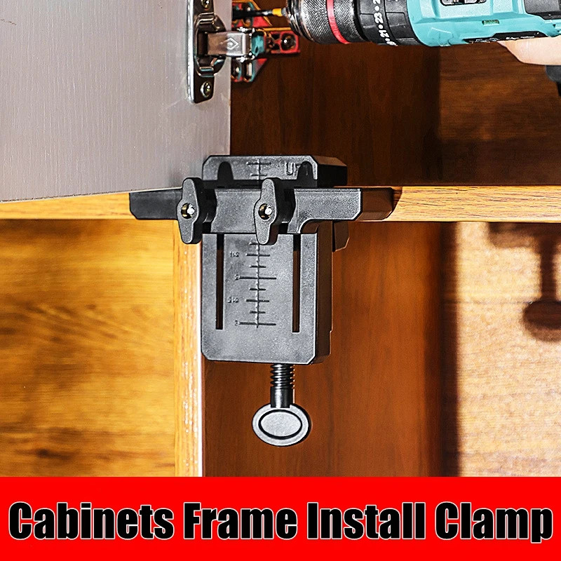 Cabinet Door Installation Auxiliary Clamp ABS Plastic Multipurpose Floor Cabinet Door Mounting Jig