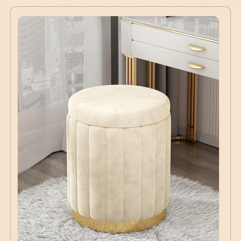 Ottoman Storage  Furniture Stool Home Dressing Table Stool Photography Modern Living Room Light Lux