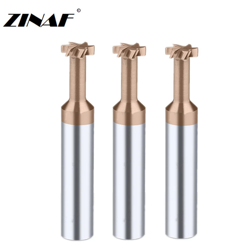 HRC55 Tungsten carbide T-slot milling cutter D2-D20mm T Type Grooving Milling Cutter For CNC keyway