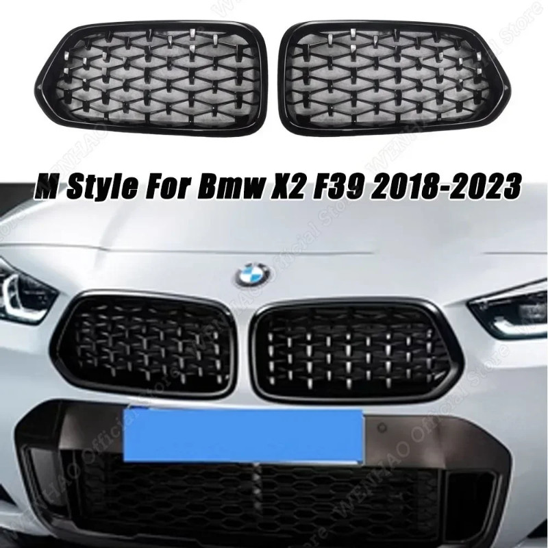 Front Kidney Grilles Kidney Grill Replacement M Style For BMW X2 F39 18i 18d 20i 20d 25d 25e M35i 2