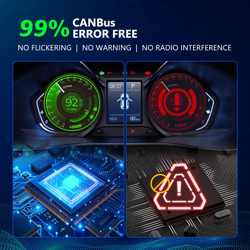 2pcs HLC5F H11 LED Headlight Bulbs Brighter Wireless Headlight Bulbs 20000LM 6500K Mini Headlight B