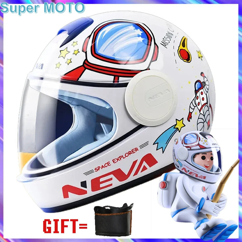 2024 New Child Motorcycle Helmet 4-10 Years Abs Unisex Safety Kids Motocross Helmet Casco Motocross