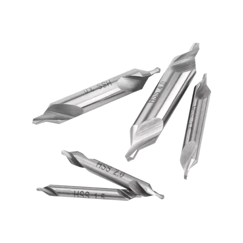 Center Drill Bit High speed Steel M2 Material Spiral Groove Center Drill Centering Drill 60 Degree