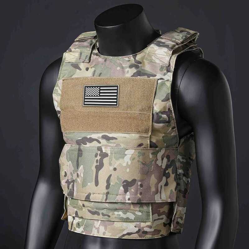 C (Gift Omerican Flag) Quick Detachment Outdoor Vest Wilderness Adventure Equipment Clothes Black E