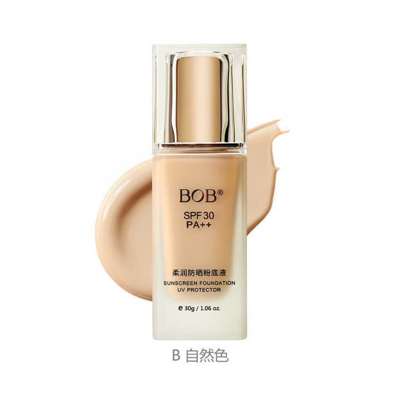 BOB Softening Sunscreen Liquid Foundation SPF30+Service คอนซีลเลอร์ 30g Moisturizing Holding แต่งหน้