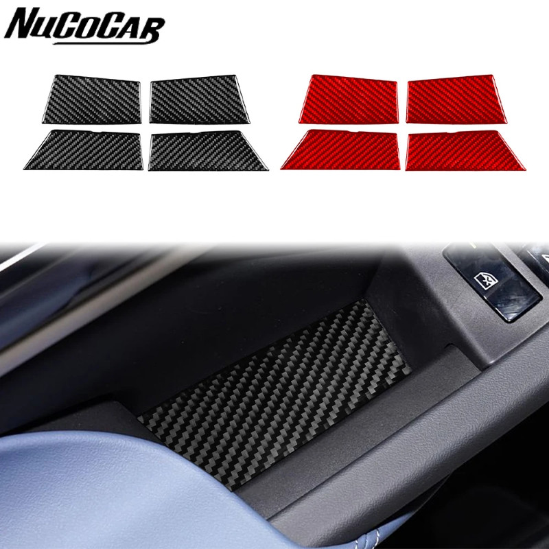 For BMW 5 Series i5 G60 G68 2024 2025 Carbon Fiber Door Storage Slot Pad Panel Car Accessories Inte