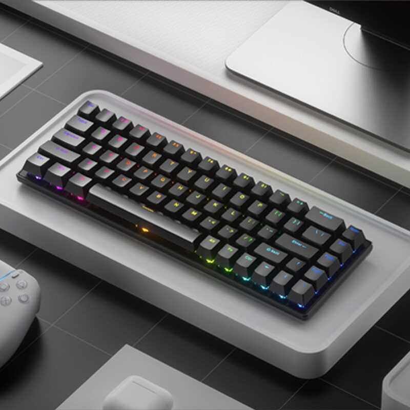 พร้อมสต็อก K68 Mechanical Wired Keyboard 68-Key Mechanical Keyboard Business Game Office Keyboard Sm