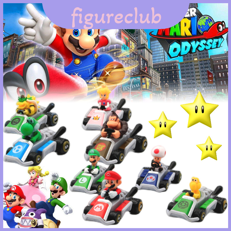 Party Gokart Mario Racing Figures เหมาะสําหรับพัฒนาทักษะมอเตอร์ Fine