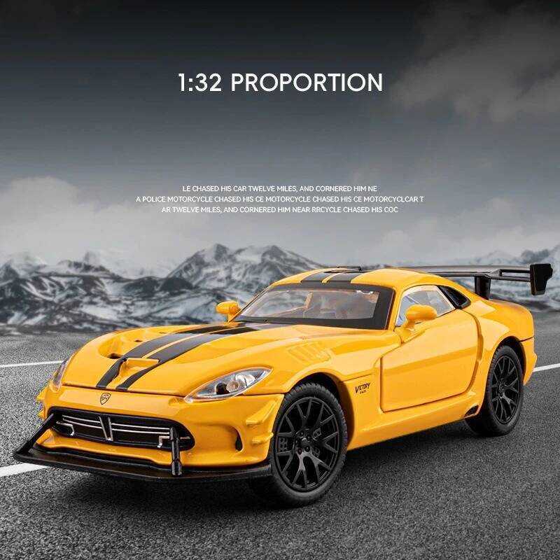 C 1:32 Dodge Viper ACR Massive Sports Car Alloy Diecast Model Car Children's Racing Games With Kids
