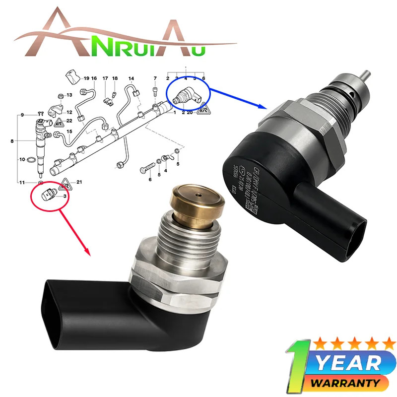 Fuel Pressure Regulator and Fuel Pressure Sensor 13537805733 For BMW 6 Series 635D 2.0T 3.0T E63 E6