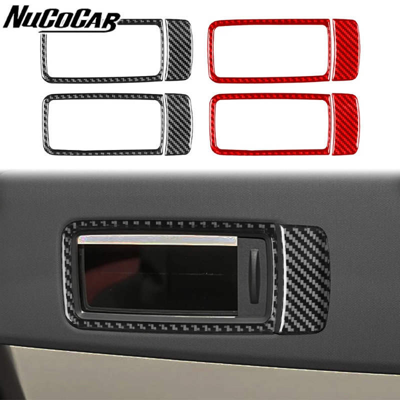 For BMW 5 Series i5 G60 G68 2024 2025 Carbon Fiber Roof Makeup Mirror Panel Cover Car Accessories I