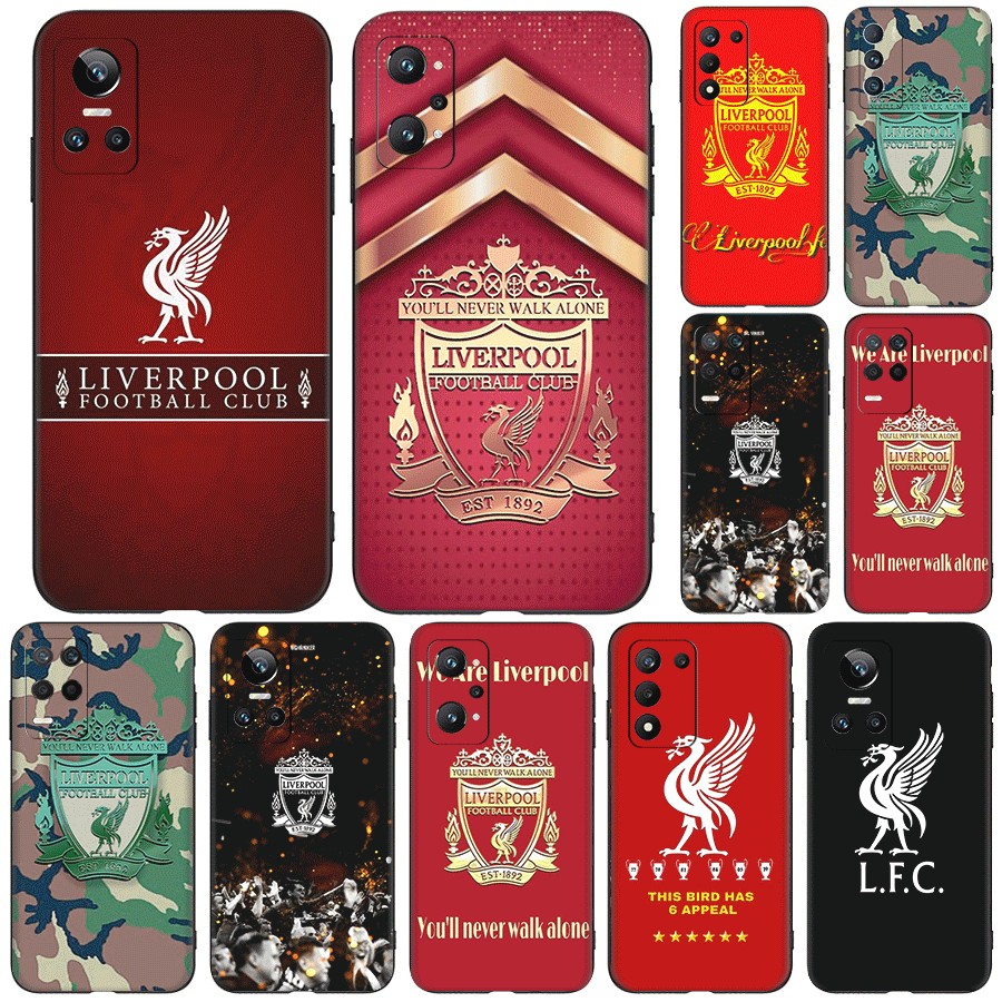 Realme 3 5 6 7 8 Pro 5i 5s Q 6i 7i เคสโทรศัพท์ TPU ฝาครอบป้องกันแบบนุ่ม Liverpool Club (Q-5)