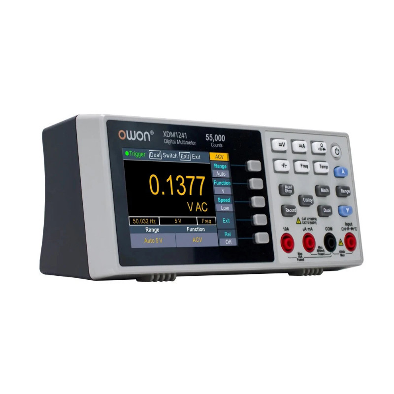 OWON XDM1241 Digital Multimeter 4 1/2 True RMS Portable Bench Built-in Battery Multimetro Tester Me