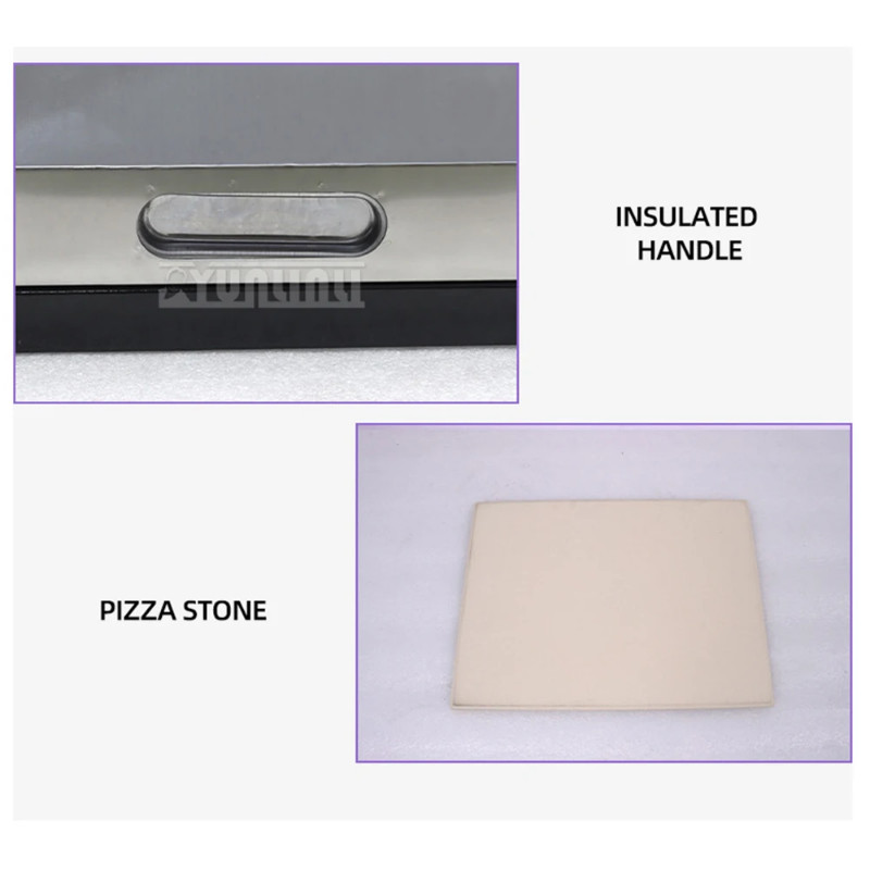 Pizza Oven Portable Pizza Oven with Thermometer Stainless Steel Household Pizza Barbecue Oven